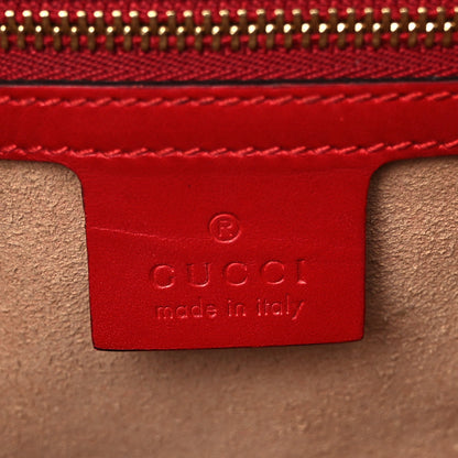 Gucci Guccissima Medium Padlock Shoulder Bag Hibiscus Red 6 of 10