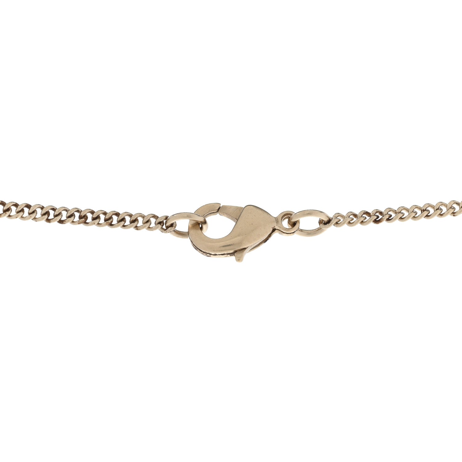 Chanel Metal Crystal CC Bow Drop Necklace Gold 5 of 8