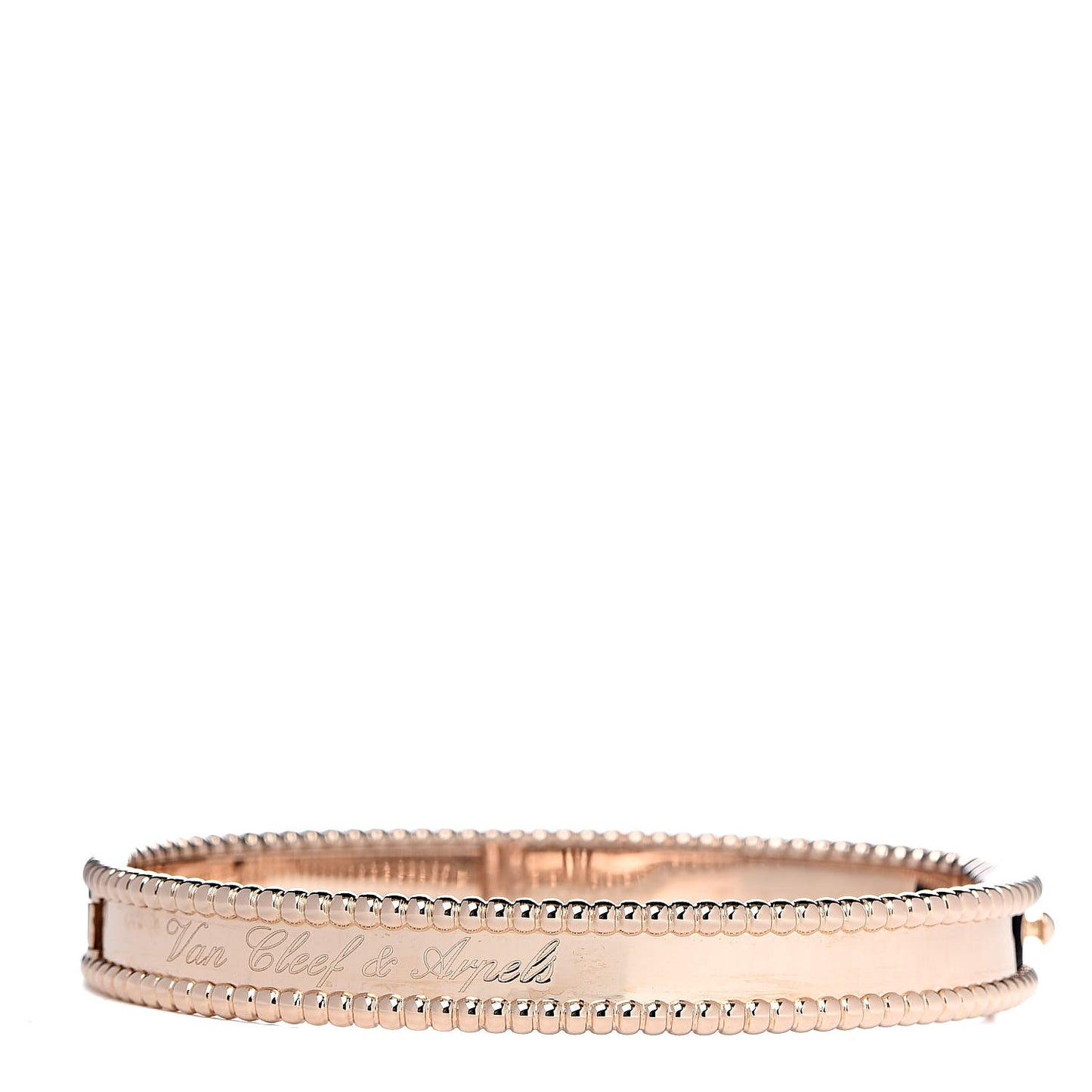 18K Rose Gold Perlee Signature Bangle Bracelet S