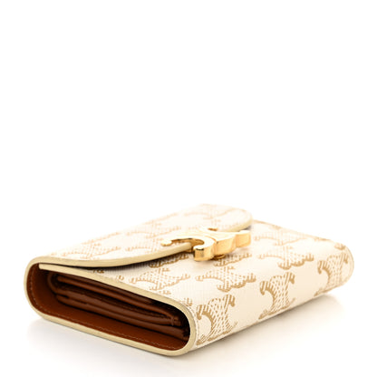Celine Triomphe Canvas Small Triomphe Wallet White 3 of 8