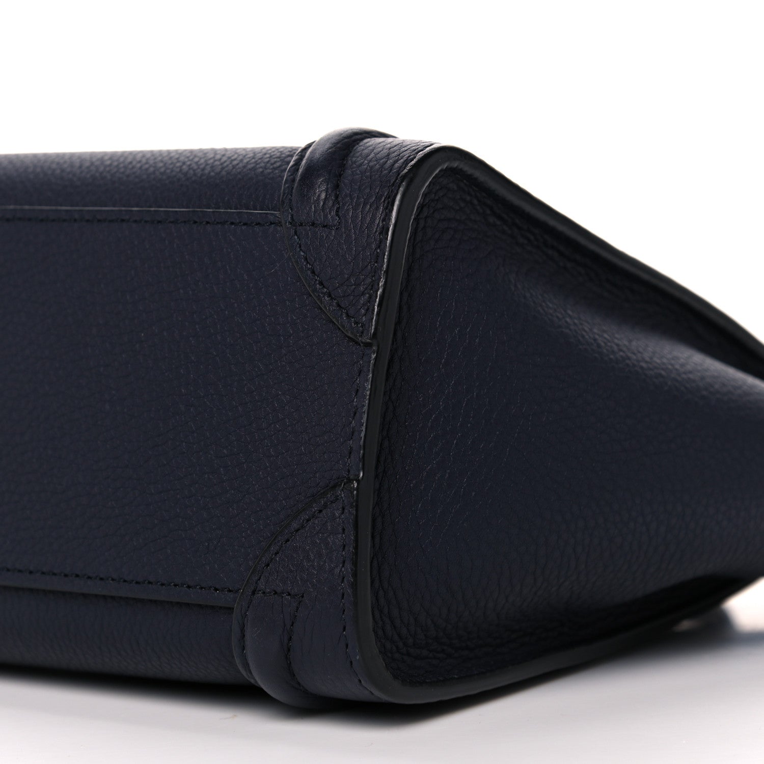 Celine Drummed Calfskin Nano Luggage Navy Blue 9 of 10
