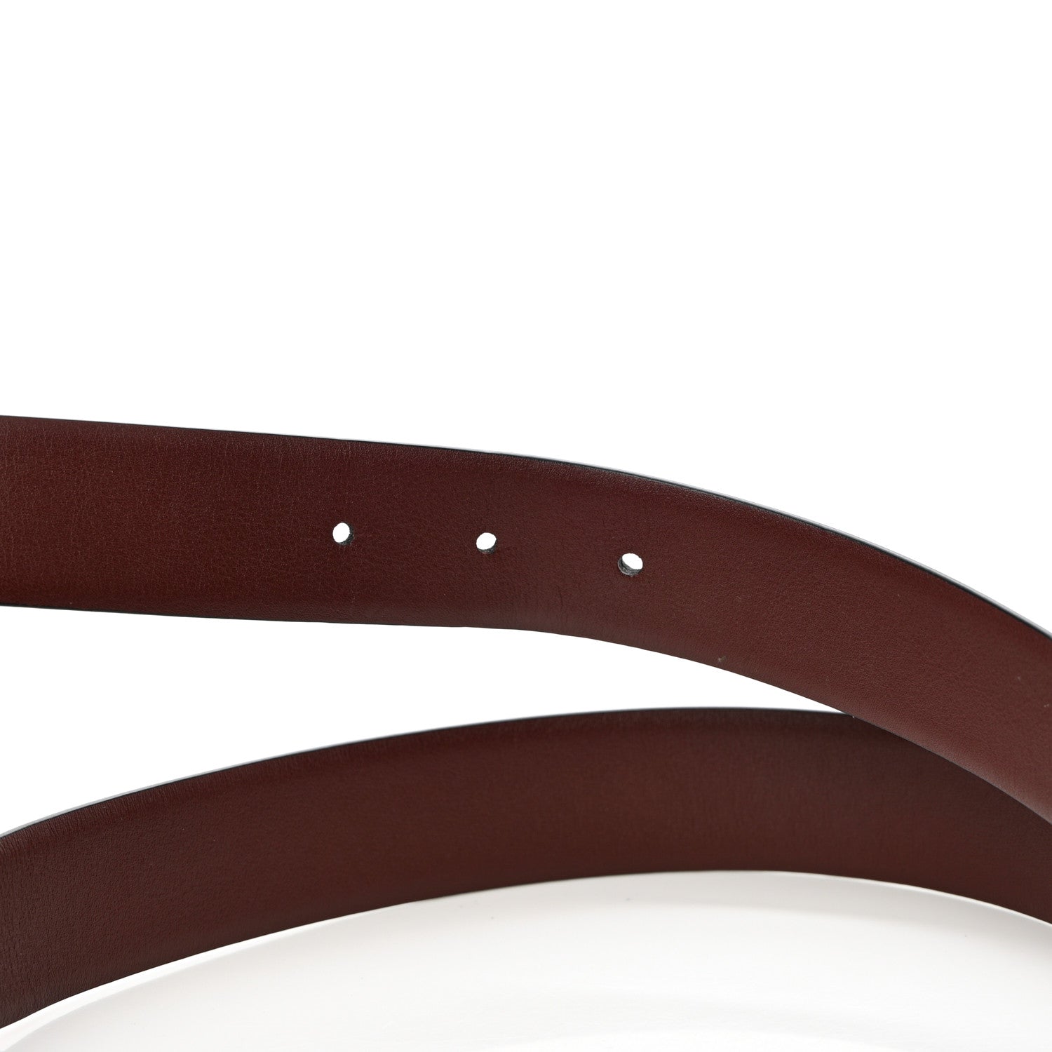 Chanel Calfskin CC Reversible Belt 95 Black Burgundy 3 of 7