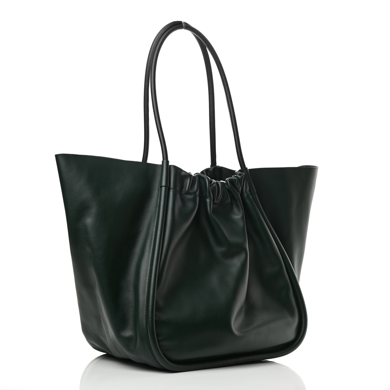 Proenza Schouler Calfskin XL Ruched Tote Petrol Green 3 of 9