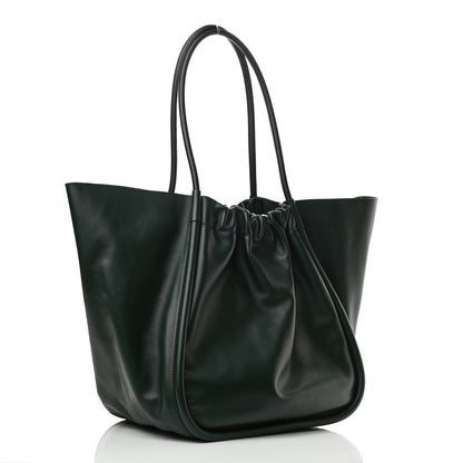 Proenza Schouler Calfskin XL Ruched Tote Petrol Green 3 of 9