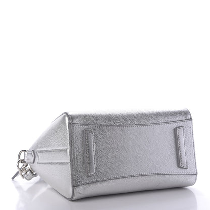 Givenchy Metallic Sugar Goatskin Mini Antigona Silver 4 of 11