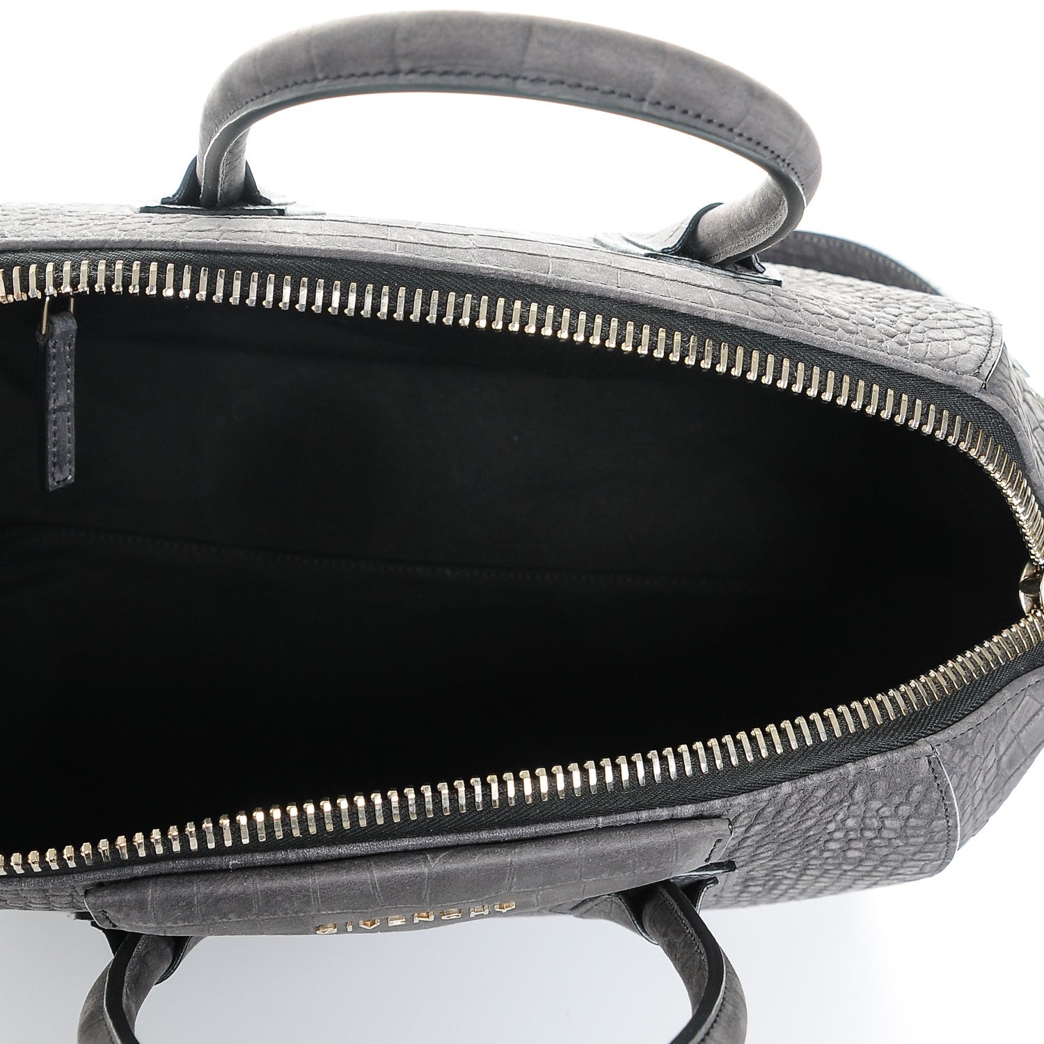 Givenchy Nubuck Crocodile Embossed Medium Antigona Dark Grey 5 of 6