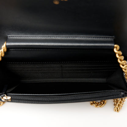 Chanel Caviar Quilted Boy Wallet On Chain WOC Black 4 of 10