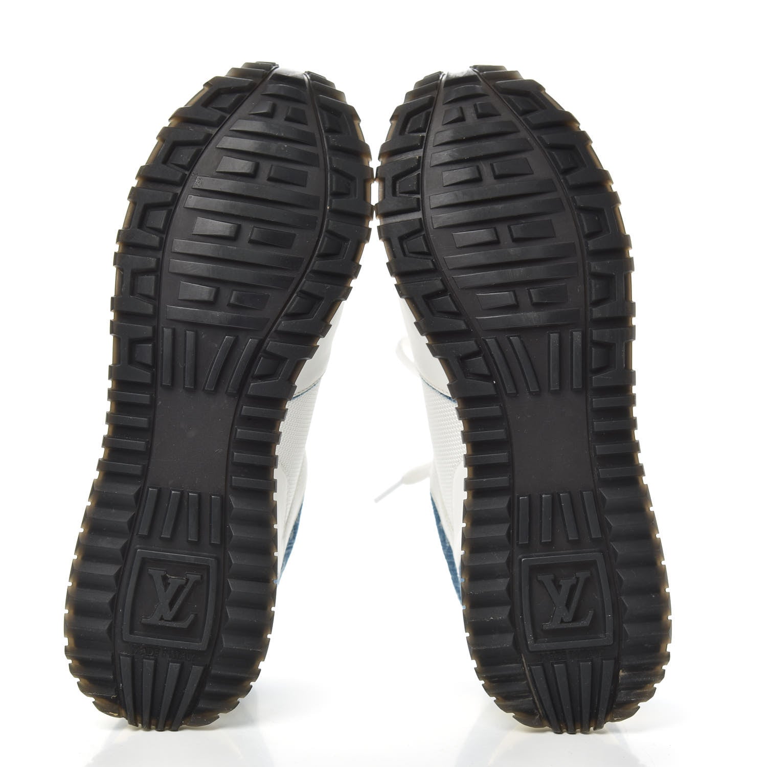 Louis Vuitton Calfskin Monogram Denim Run Away Sneakers 37.5 White 5 of 10
