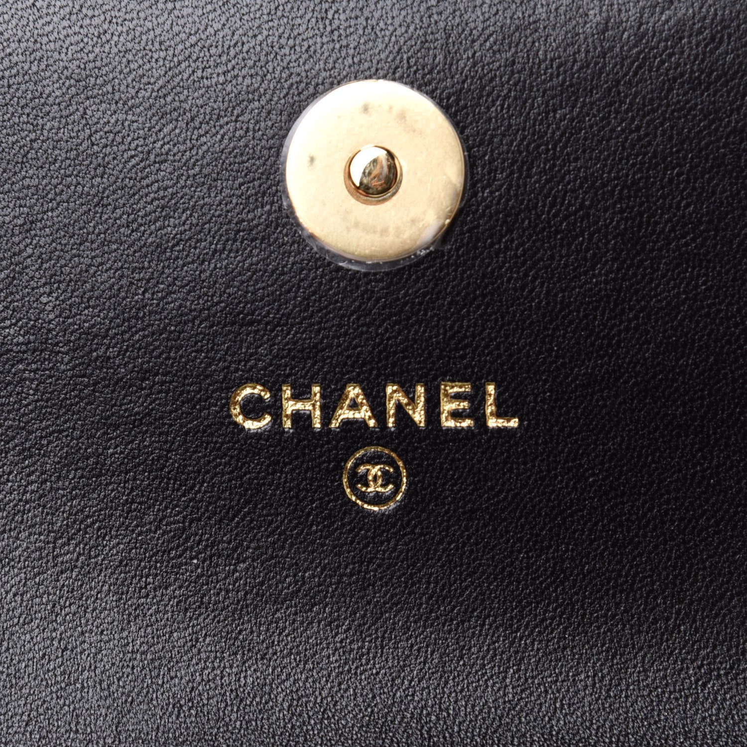 Chanel Lambskin Quilted CC Hook Card Holder Black 6 of 9
