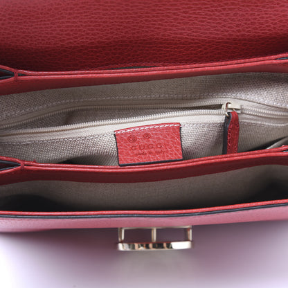 Gucci Dollar Calfskin Interlocking G Top Handle Shoulder Bag Red 5 of 9