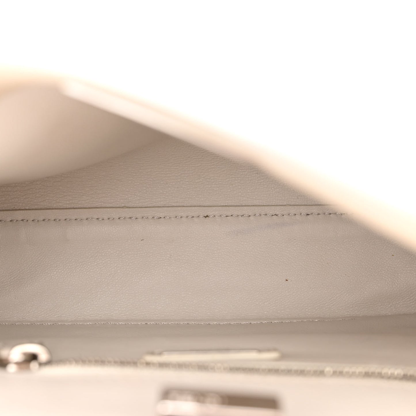 Nappa Lace Up Mini Peekaboo Iconic Satchel Bianco Carta
