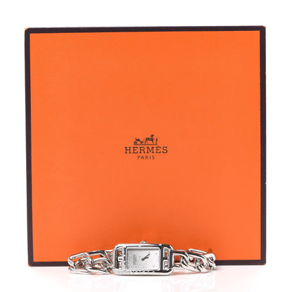 Hermes Stainless Steel Diamond 17mm Nantucket Jete De Diamants Quartz Watch 5 of 5