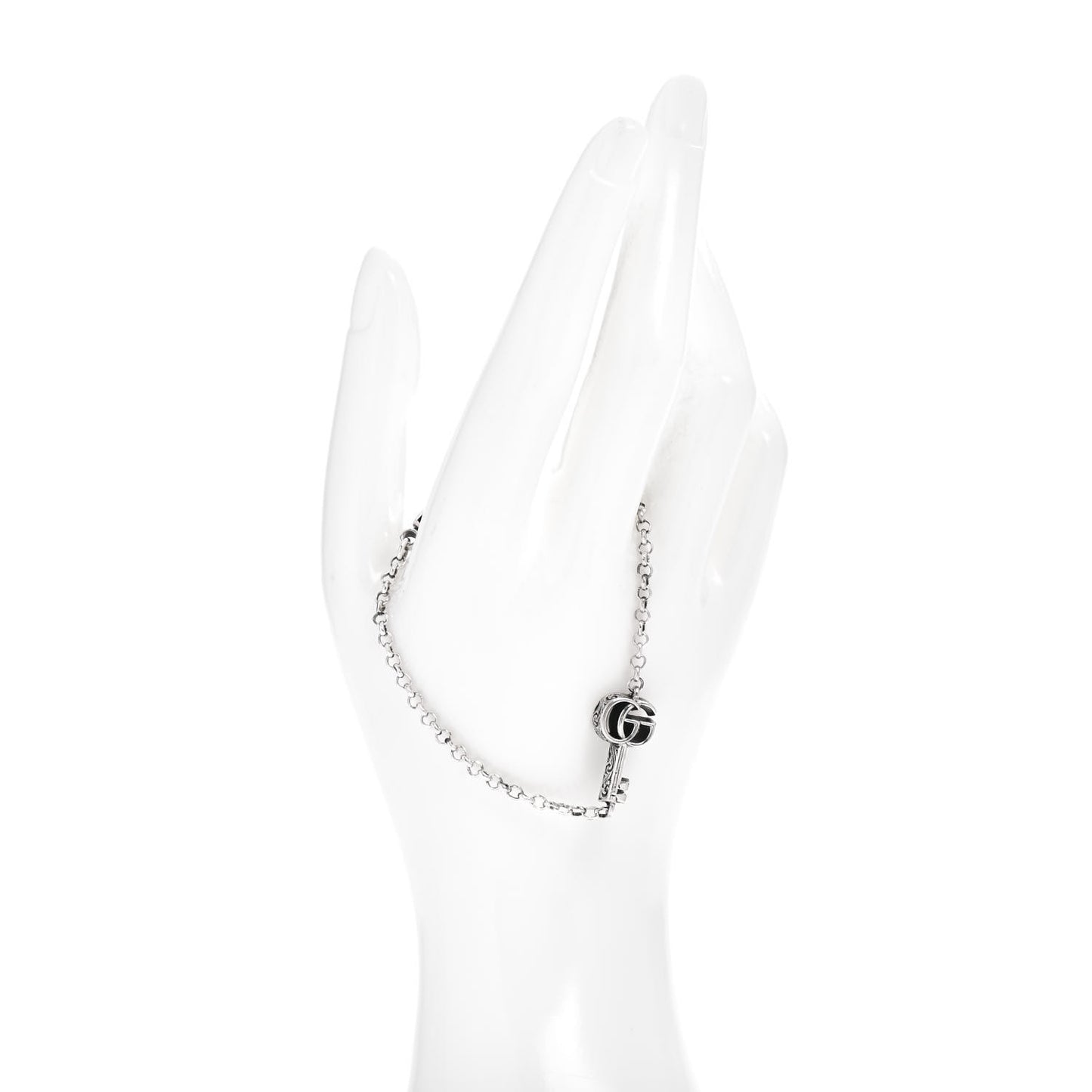 Sterling Silver Double G Key Bracelet