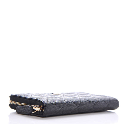 Chanel Caviar Quilted Medium Zip Around Wallet Black 4 of 9