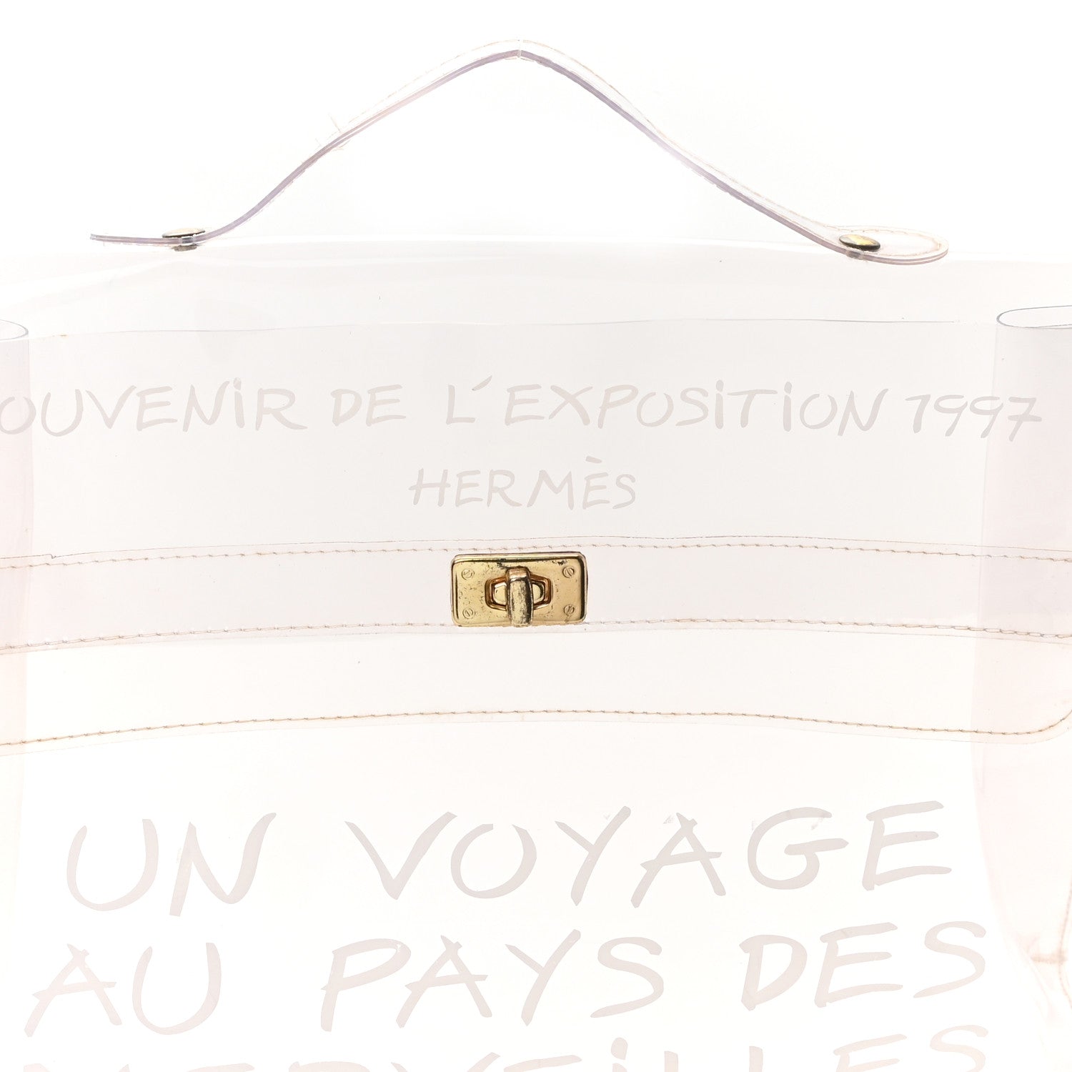 Hermes Vinyl Souvenir De L'Exposition Kelly Transparent 6 of 11