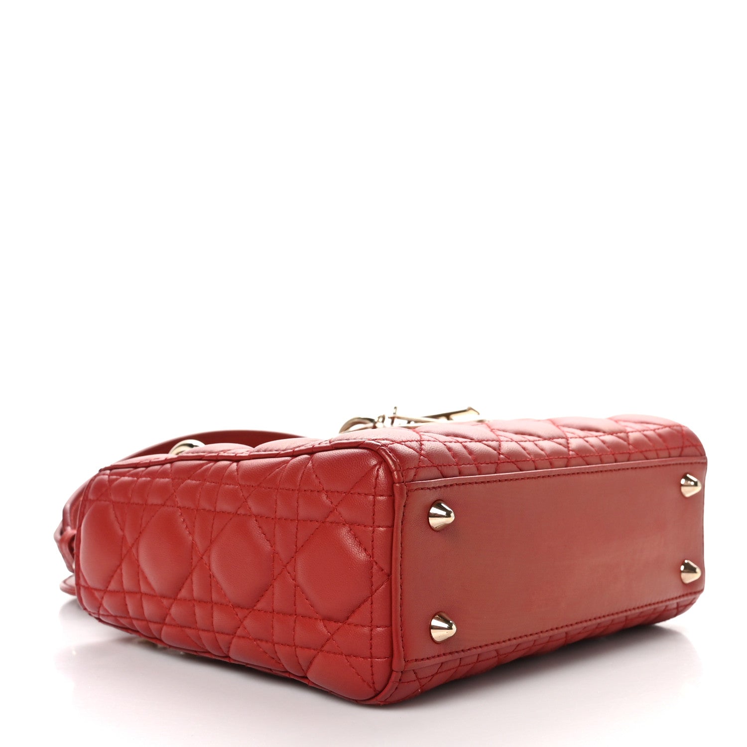 Christian Dior Lambskin Cannage Small Lucky Badges My Lady Dior Red 4 of 12