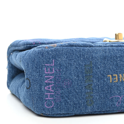 Chanel Denim Quilted Mini Denim Mood Rectangular Flap Blue Multicolor 8 of 9