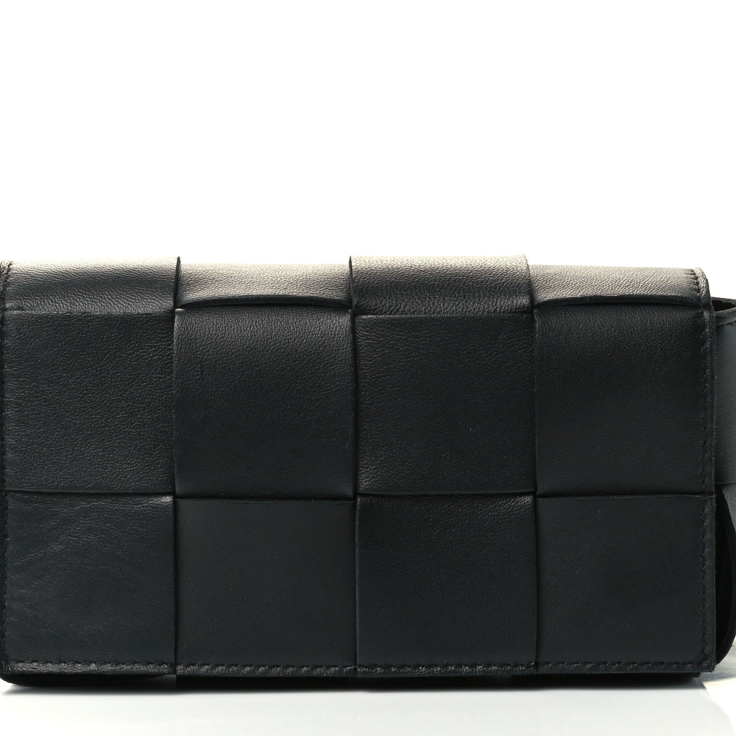 Nappa Maxi Intreccio The Belt Cassette Bag Black