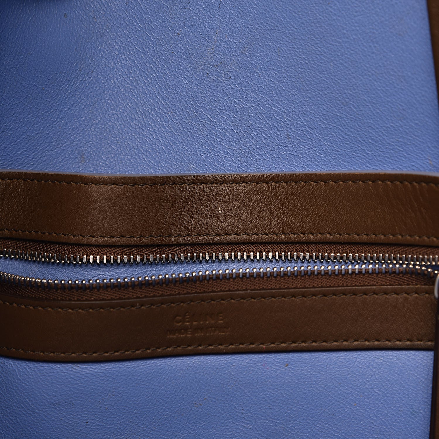 Celine Smooth Calfskin Small Tassel Cabas Phantom Brown Blue 7 of 23