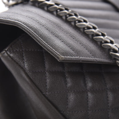 Saint Laurent Sheepskin Tri-quilt Monogram Large College Satchel Asphalt 14 of 18