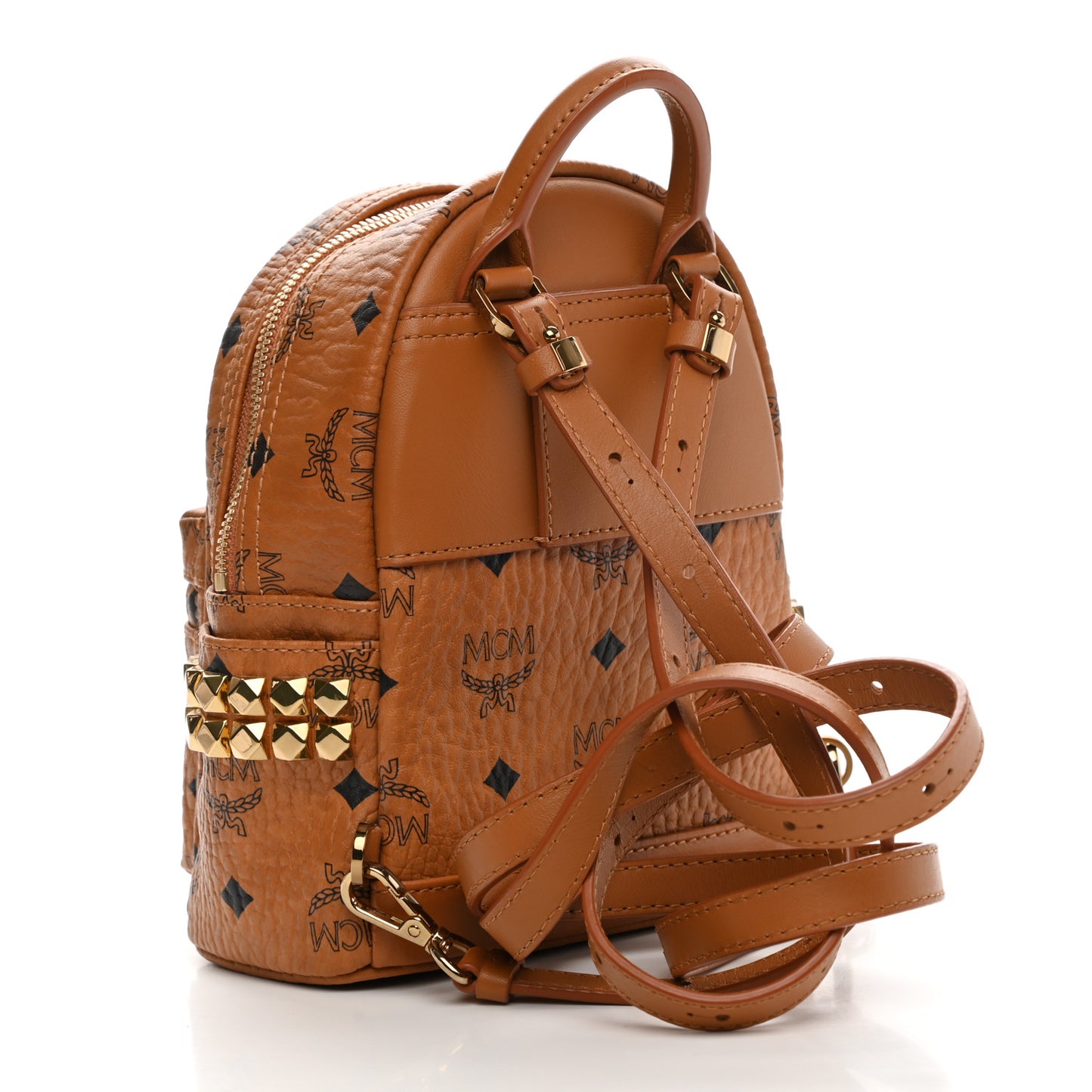 Visetos Side Stud X-Mini Stark Backpack Cognac
