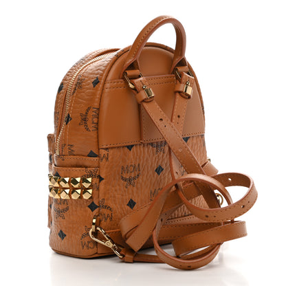 MCM Visetos Side Stud X-Mini Stark Backpack Cognac 3 of 10