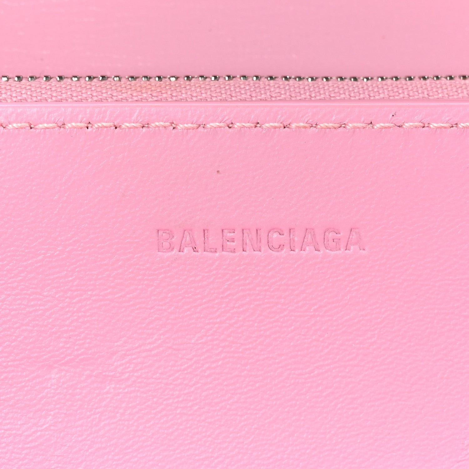 Balenciaga Calfskin Stripe Embossed Small Gossip Bag Candy Pink 6 of 10