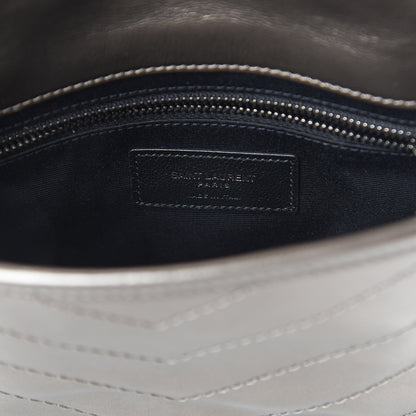 Saint Laurent Metallic Calfskin Matelasse Monogram Niki Chain Wallet Platinum 5 of 8