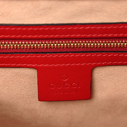 Gucci Guccissima Signature Small Padlock Top Handle Bag Hibiscus Red 6 of 11