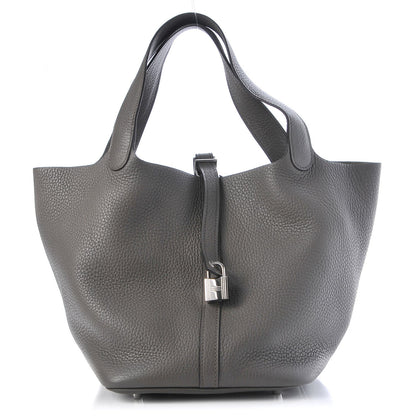 Hermes Taurillon Clemence Picotin Lock 22 MM Etain 1 of 8
