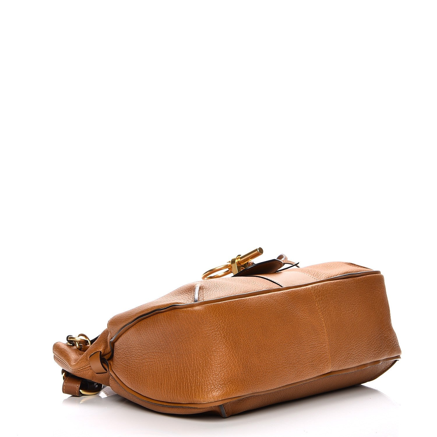 Chloe Grained Lambskin Medium Lexa Shoulder Bag Mustard Brown 5 of 9