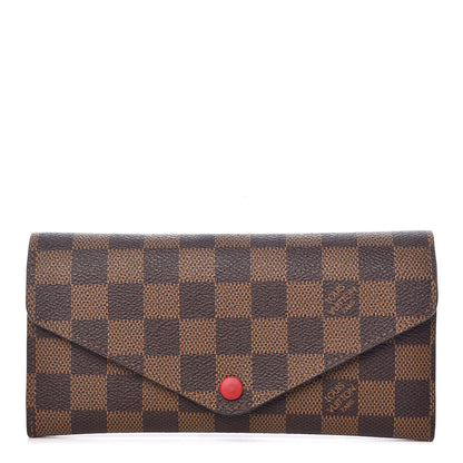 Louis Vuitton Damier Ebene Josephine Wallet Red 1 of 12