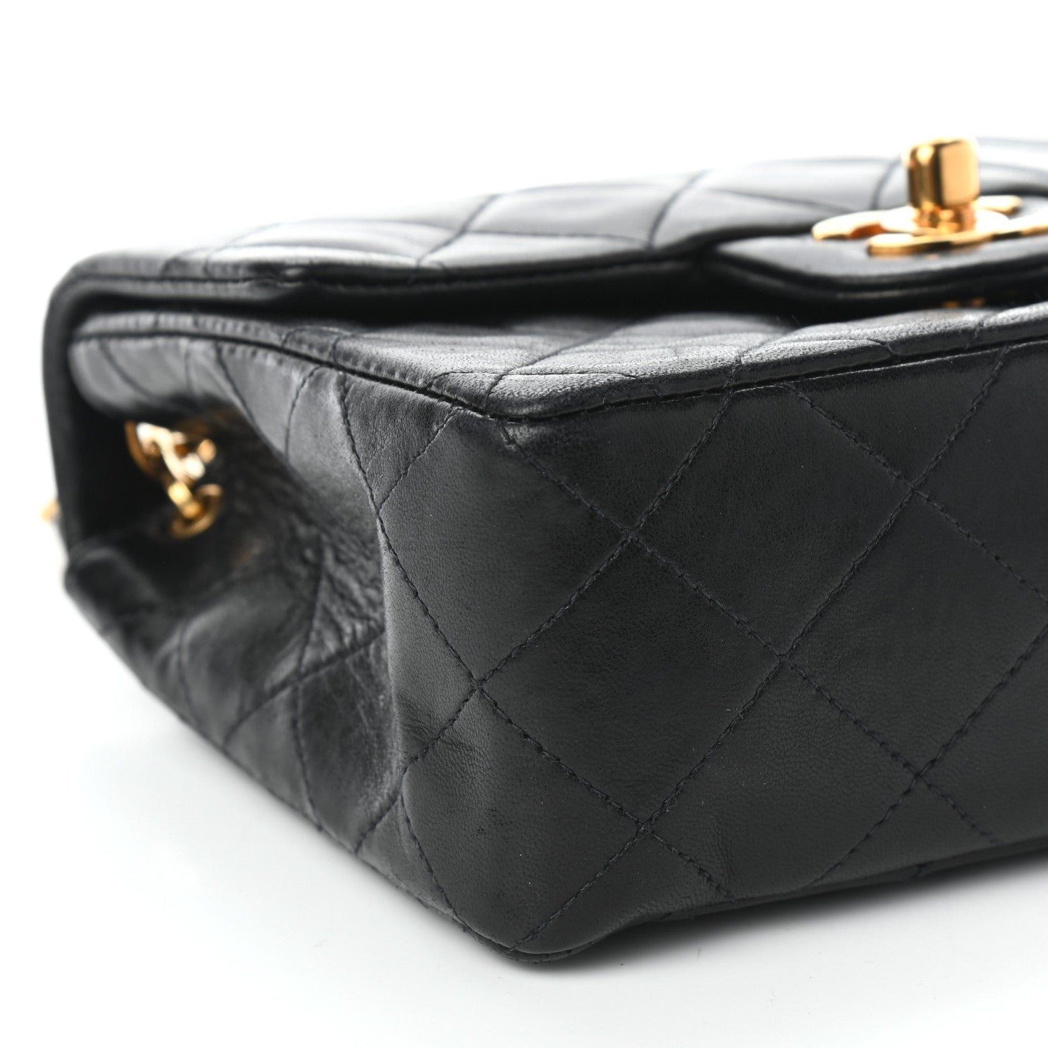 Chanel Lambskin Quilted Mini Square Flap Black 6 of 10