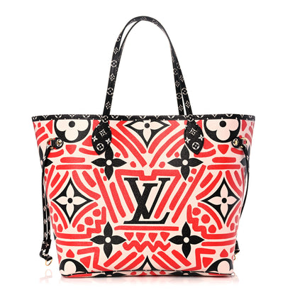 Louis Vuitton Monogram Giant Crafty Neverfull MM Creme Rouge Black 2 of 10