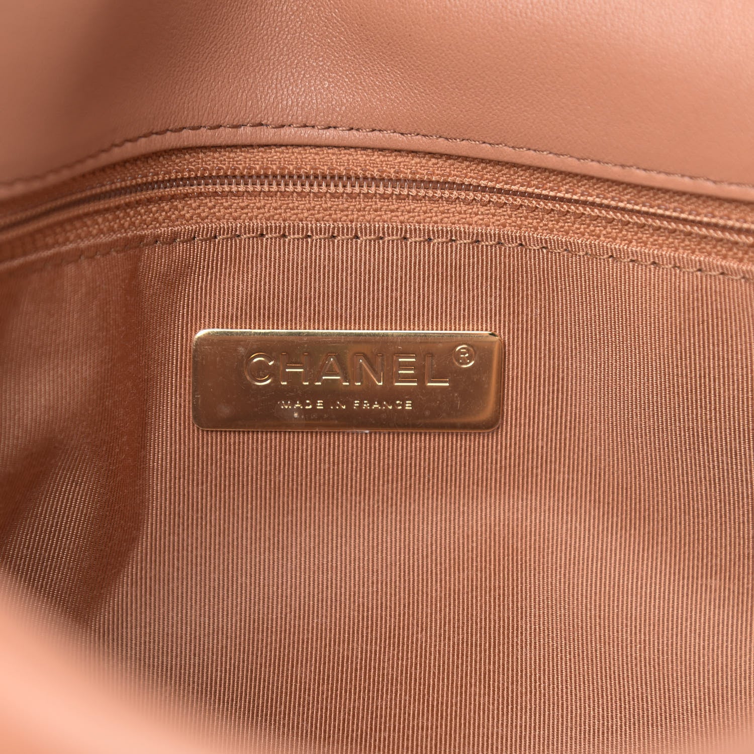 Chanel Lambskin Quilted Medium Chanel 19 Flap Brown 6 of 9