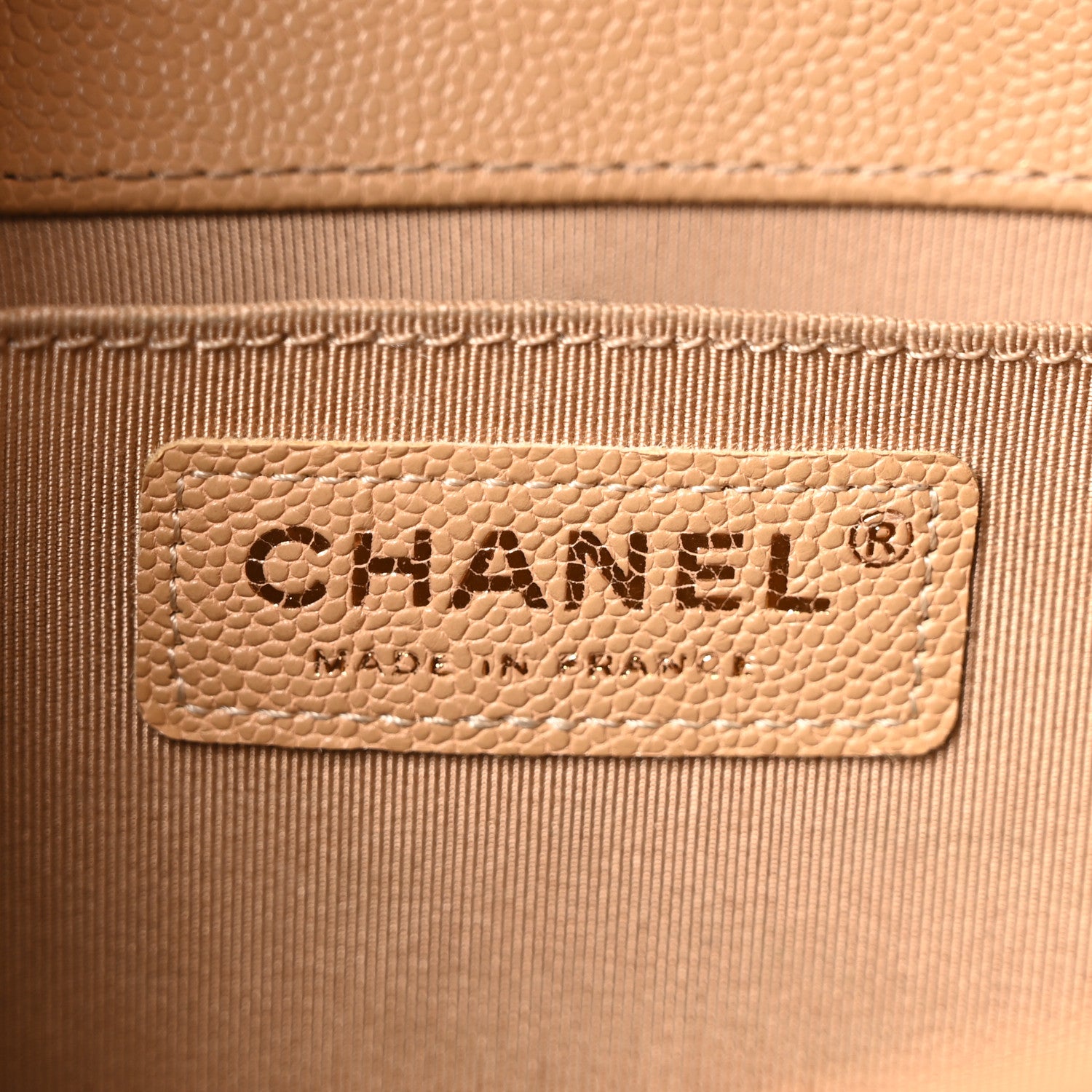 Chanel Caviar Quilted Medium Boy Flap Beige 6 of 10
