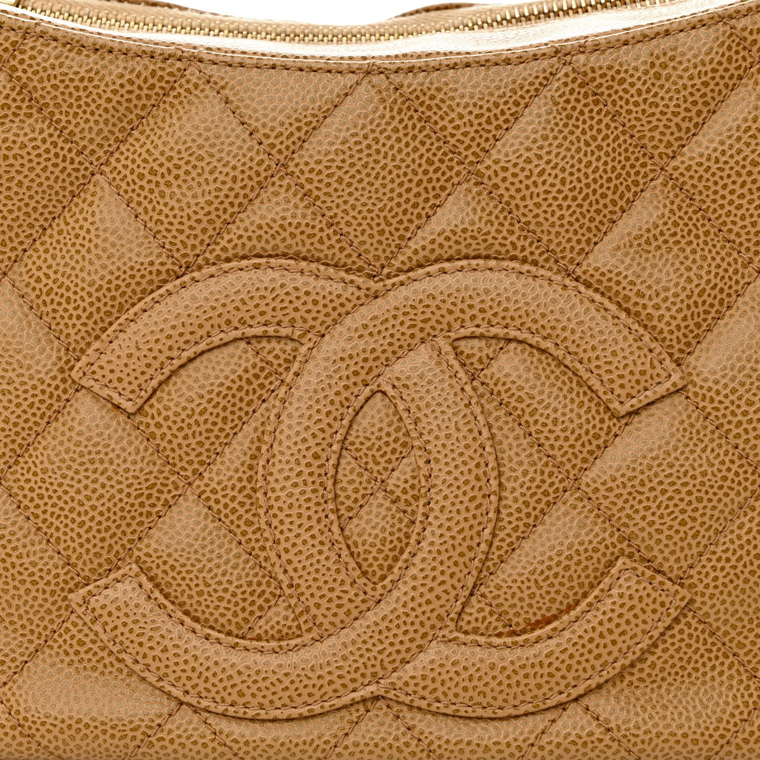 Chanel Caviar Quilted Timeless CC Shoulder Bag Beige 8 of 15