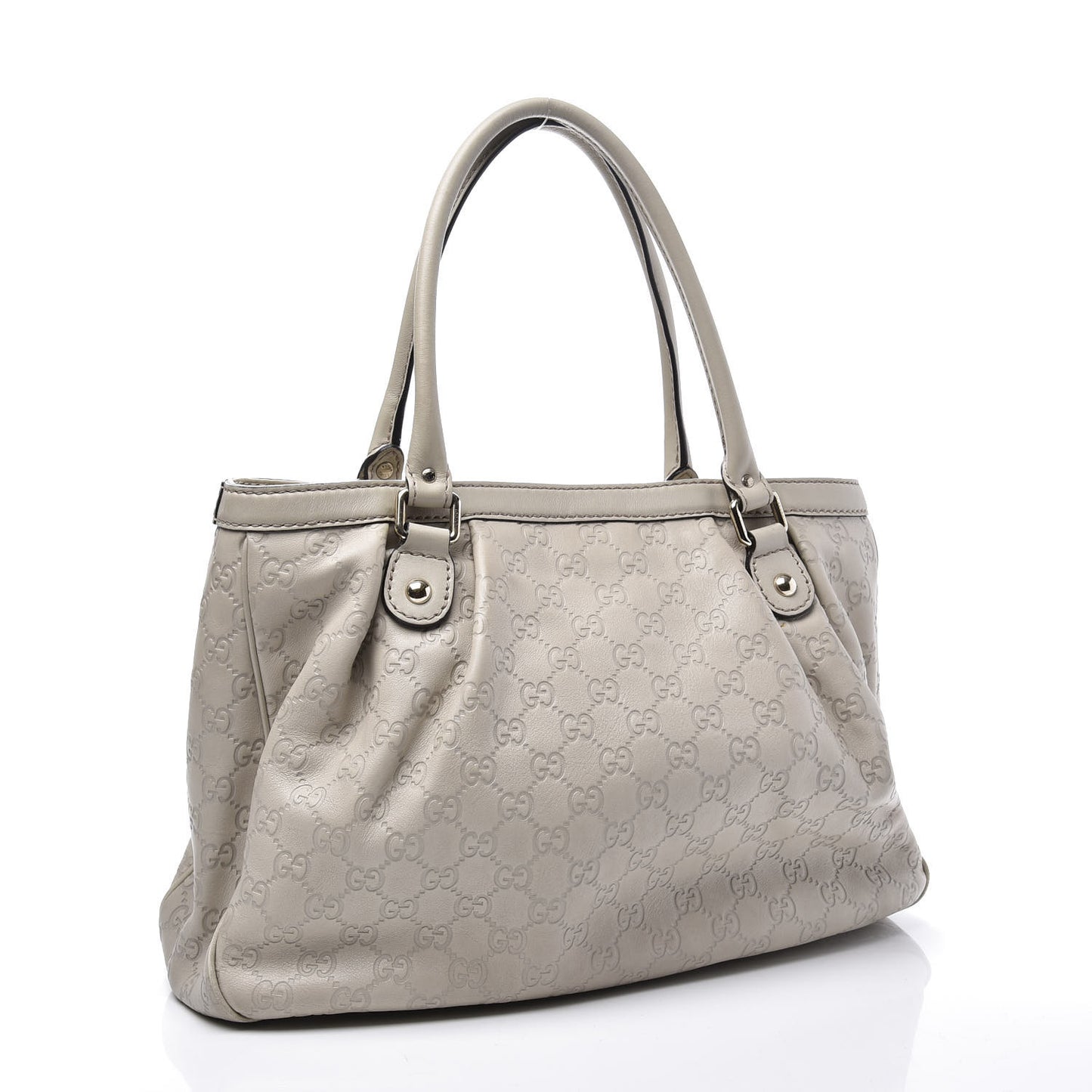 Guccissima Medium Sukey Top Handle Tote Off White