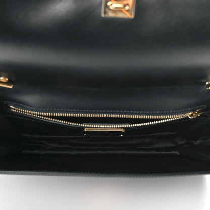 Salvatore Ferragamo Printed Calfskin Vara Bow Chain Flap Crossbody Black 7 of 15