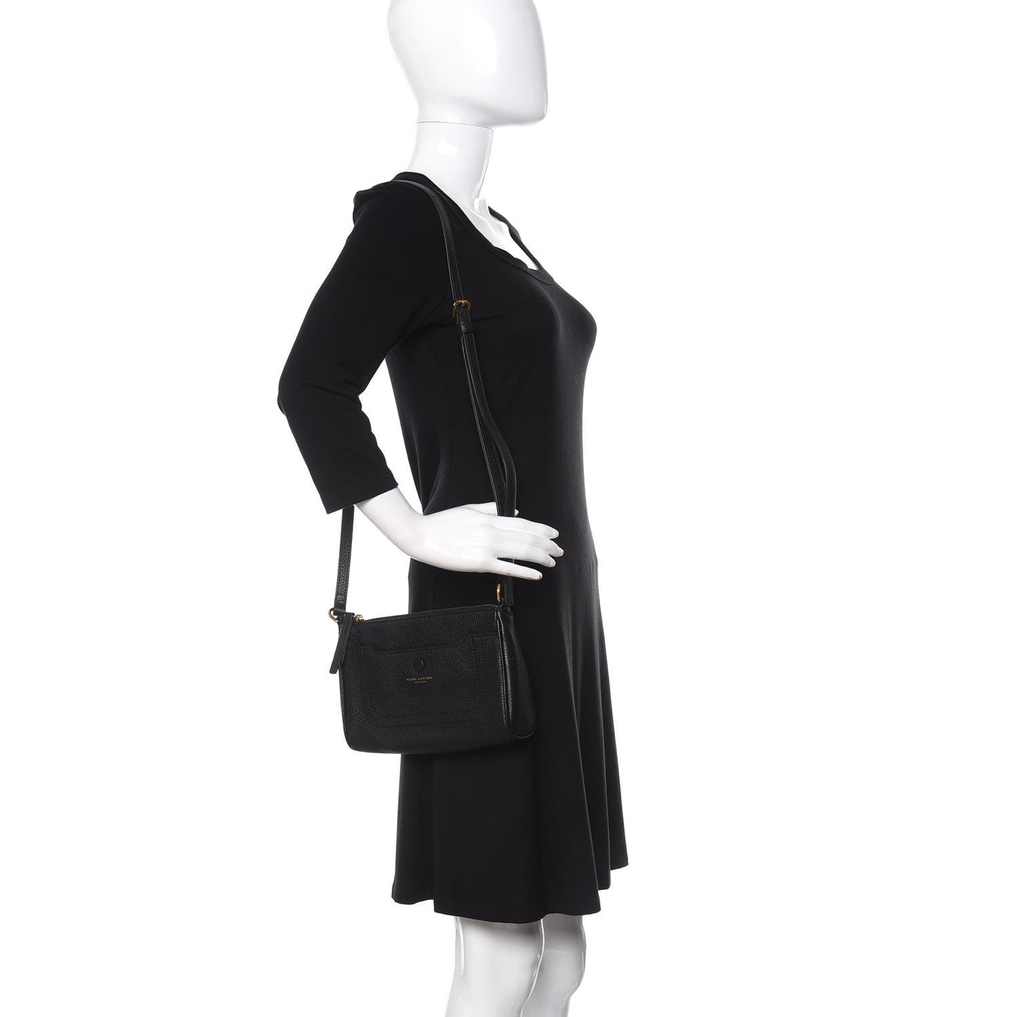 Grained Calfskin Empire City Crossbody Black