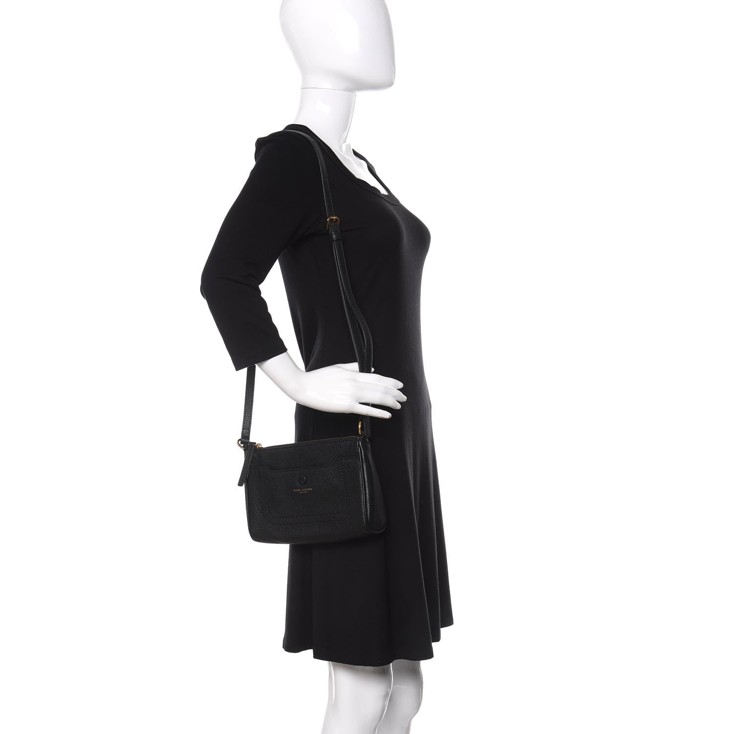 Marc Jacobs Grained Calfskin Empire City Crossbody Black 2 of 10