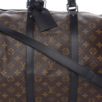 Louis Vuitton Monogram Macassar Keepall Bandouliere 55 9 of 9