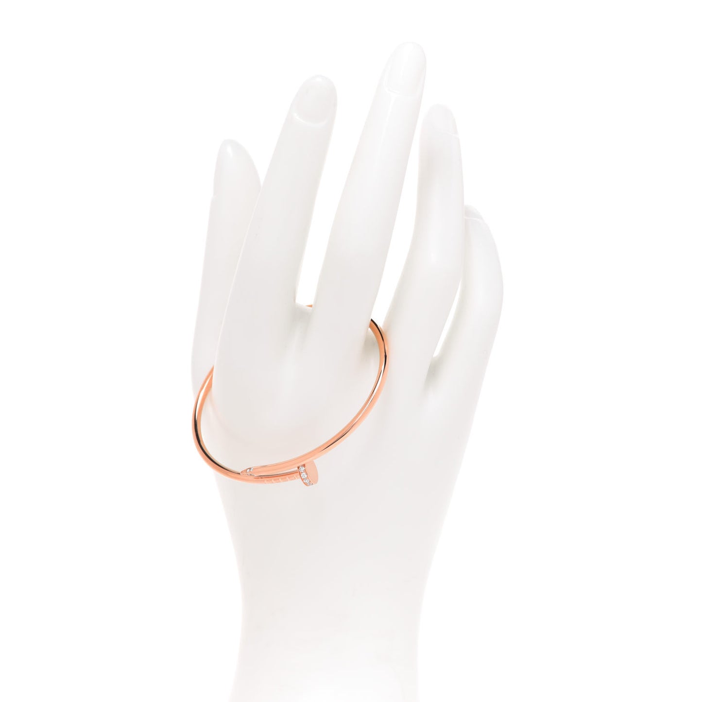 18K Pink Gold Diamond Small Juste Un Clou Bracelet 16