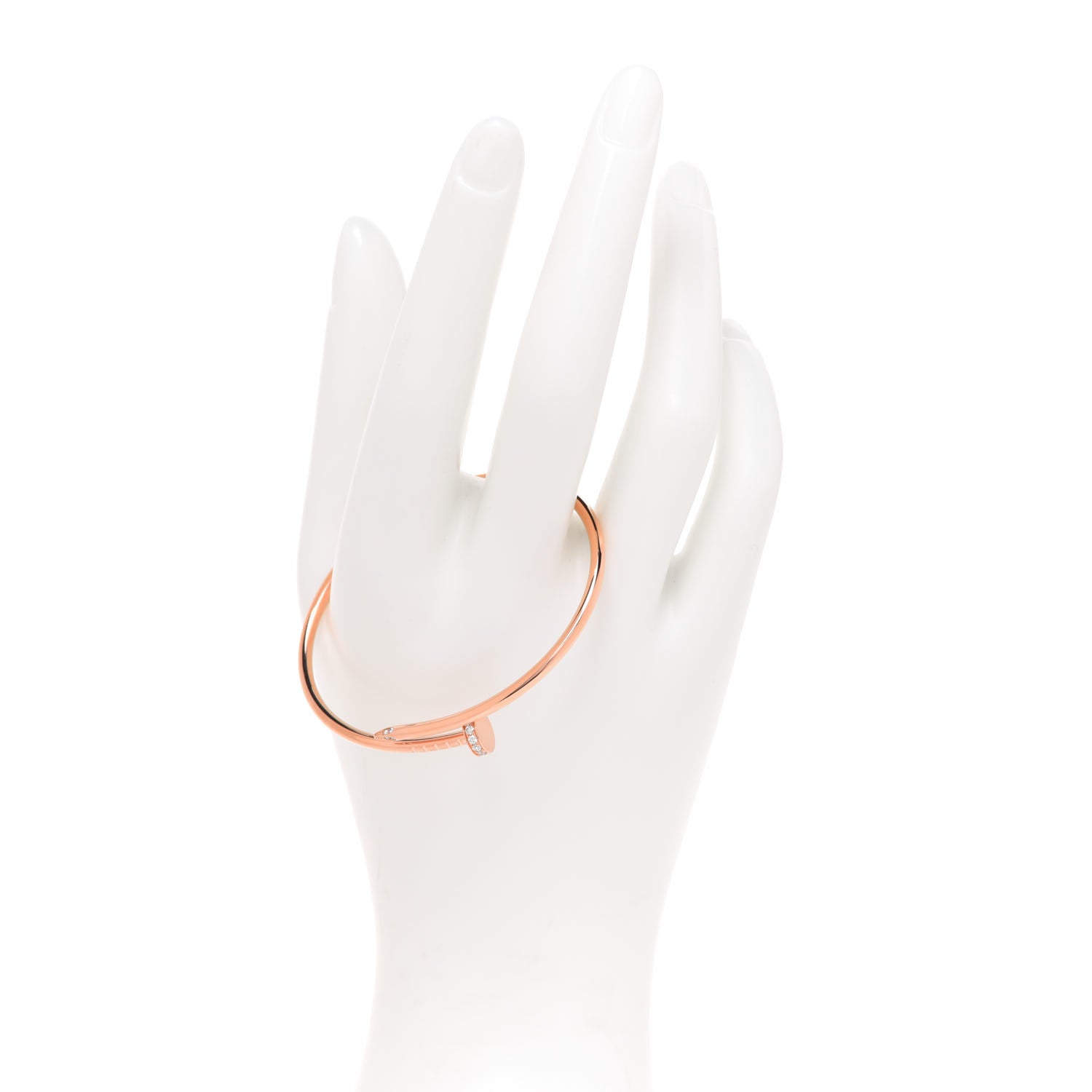 Cartier 18K Pink Gold Diamond Small Juste Un Clou Bracelet 16 2 of 5