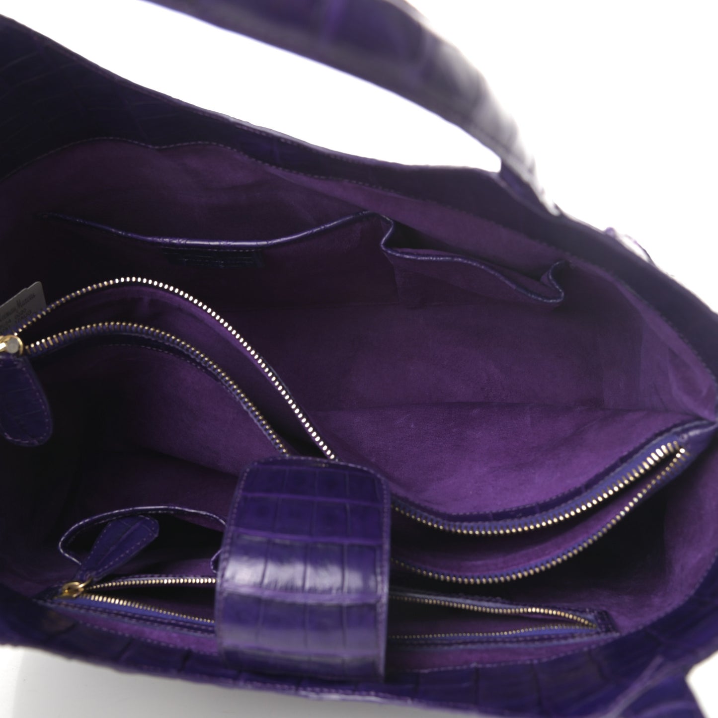 Crocodile Shoulder Bag Bright Purple