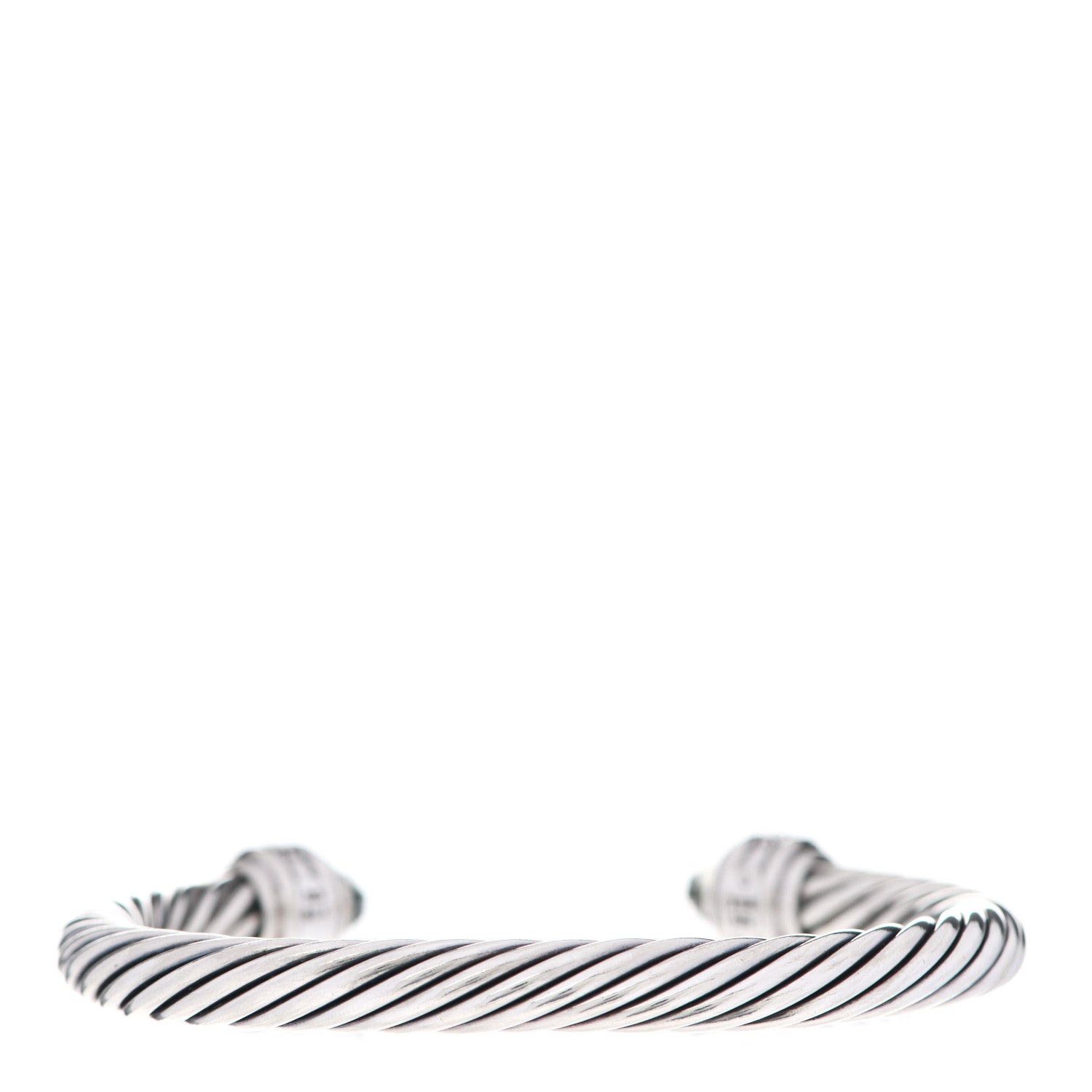 David Yurman Sterling Silver Diamond Prasiolite 7mm Cable Classics Bracelet 3 of 5