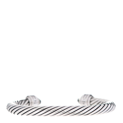 David Yurman Sterling Silver Diamond Prasiolite 7mm Cable Classics Bracelet 3 of 5