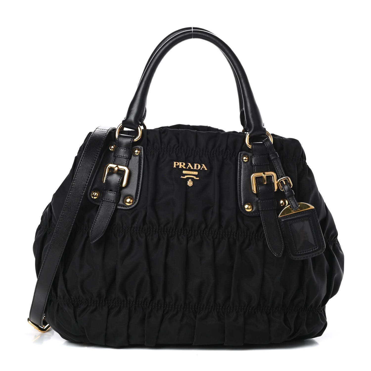 Prada Tessuto Nylon Gaufre Tote Black 1 of 10