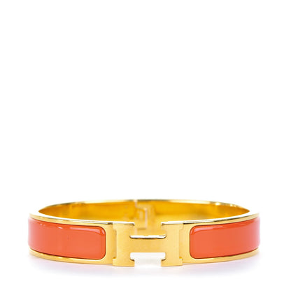 Hermes Enamel Narrow Clic Clac H Bracelet PM Orange 1 of 6