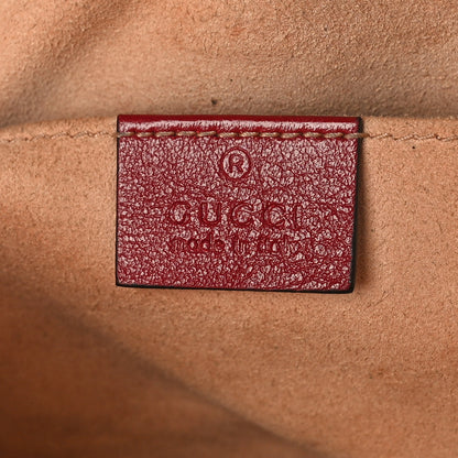 Gucci Monogram Azalea Calfskin Matelasse Diagonal Small GG Marmont Chain Shoulder Bag Beige Ebony New Cherry Red 6 of 14